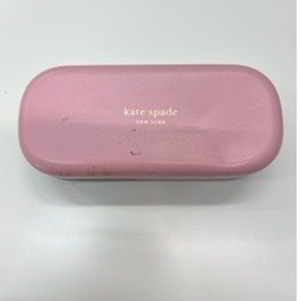 Kate Spade New York Pink and Green Hard Clamshell Eyeglass Case with‎ Cloth